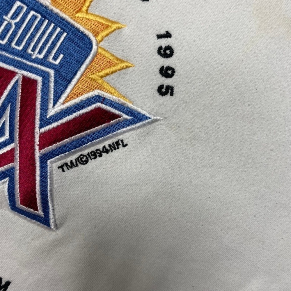 Vintage Super Bowl XXIX Crewneck Sweatshirt Mens XXL White 1994 Starter - Picture 6 of 12